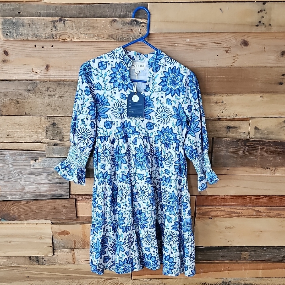 Sohana Floral Blue and White Dress